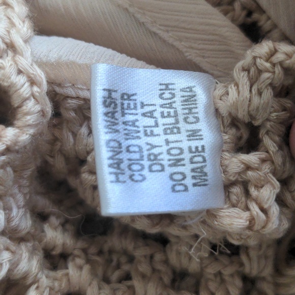 3/$15 Stella Laguna women's hippie boho fringe crochet top beach cover sz small - Picture 8 of 10